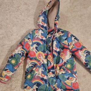Mini Boden Sherpa Lined Anorak 6-7Y Rainbow